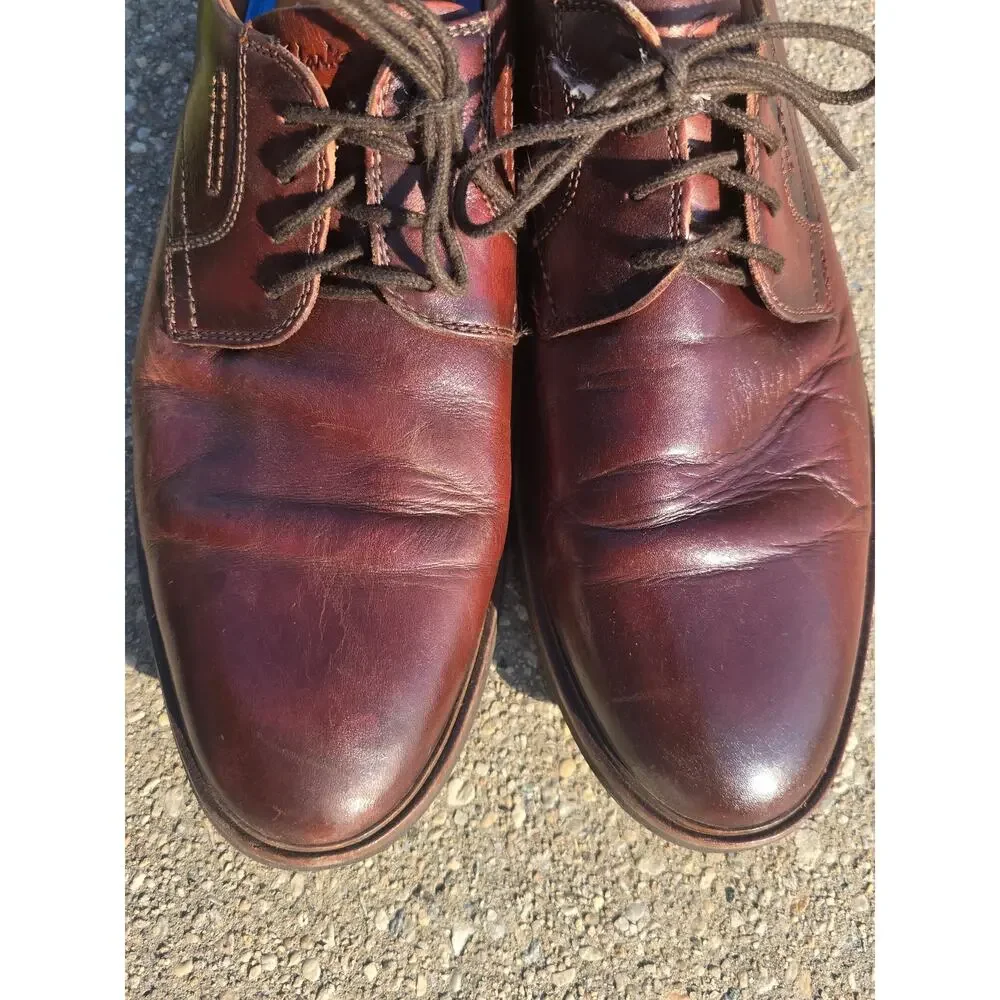 Clarks Collection Extreme Comfort Brown Leather Men's Derby Shoes Size 11